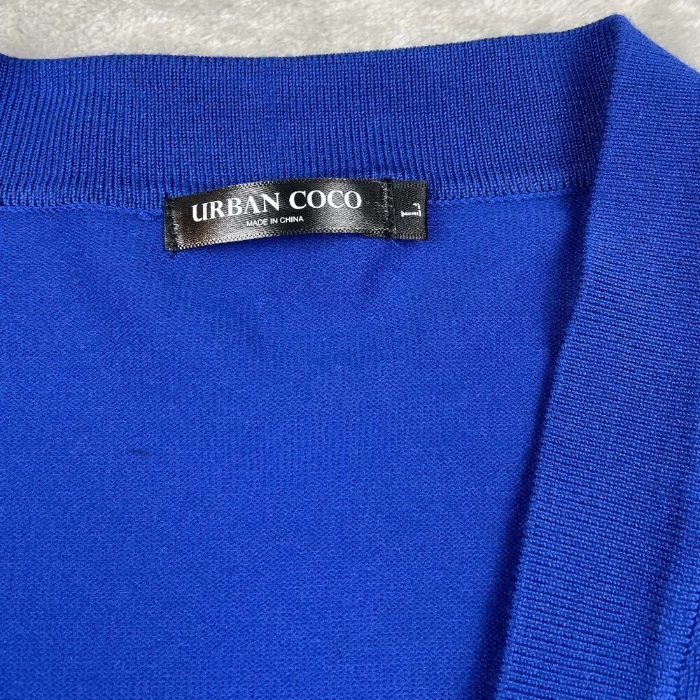 Urban CoCo Long Sleeve Open Front Knit Cardigan Sweater Women's Large - Picture 2 of 7